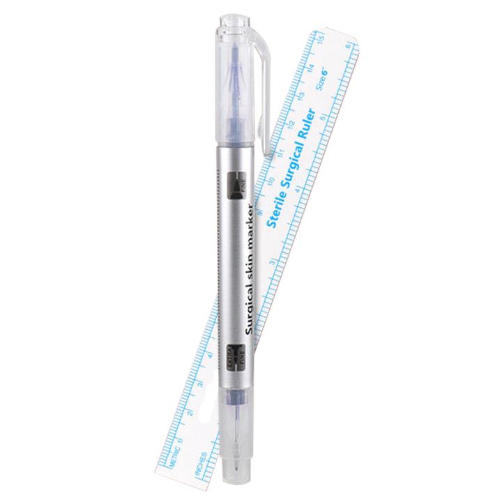 Non Toxic Tattoo Marking Eyebrow Pen Measuring Ruler Sets