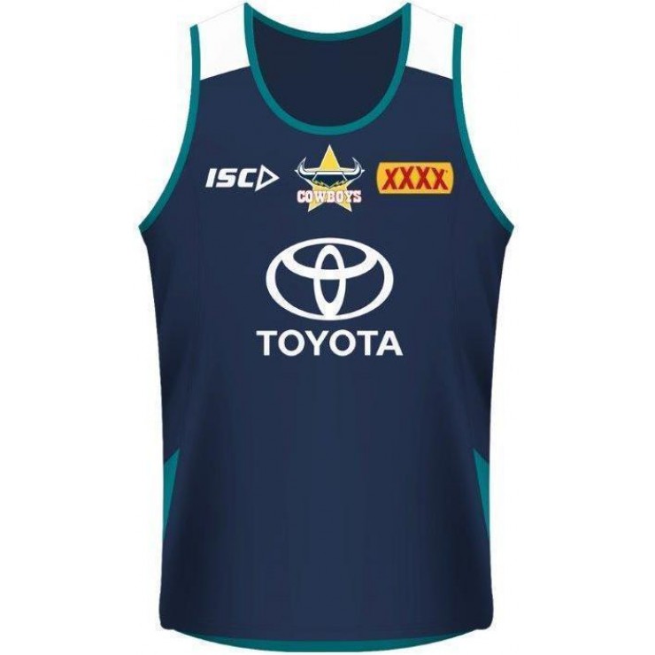 North Queensland Cowboys 2018 Men's Navy Training Singlet