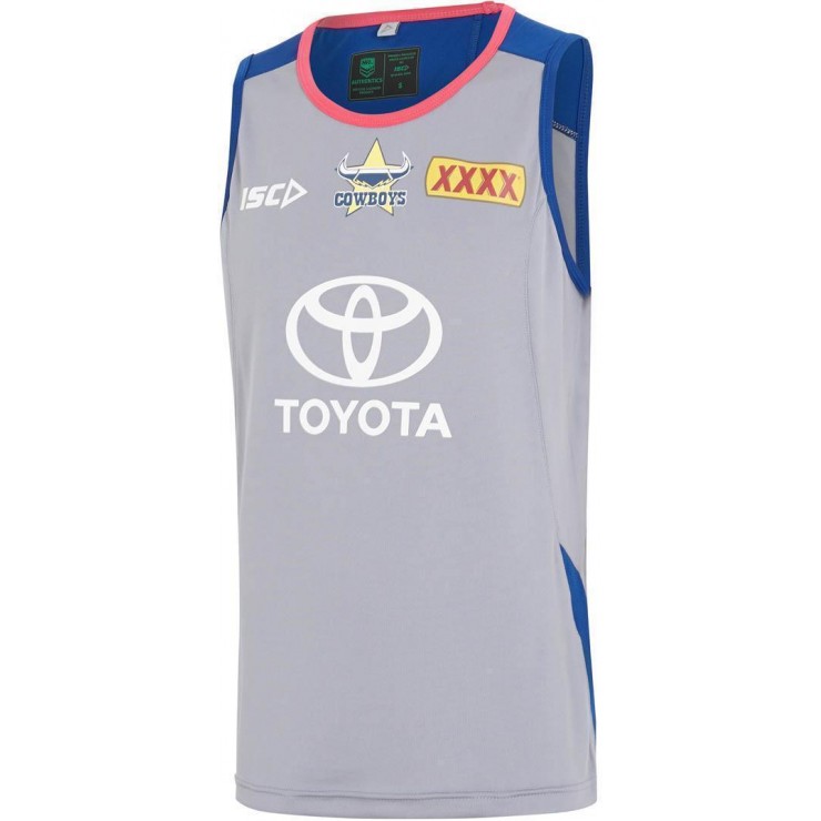 North Queensland Cowboys 2018 Men's Grey Training Singlet