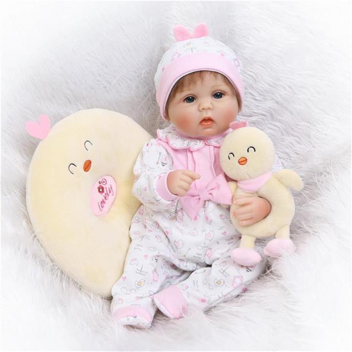 NPK 17'' Realistic Handmade Reborn Baby Doll Soft Silicone Vinyl Lifelike Newborn