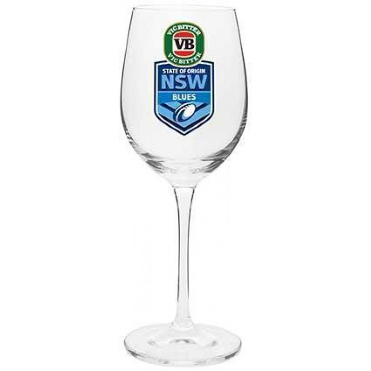 NSW Blues State Of Origin Wine Glass