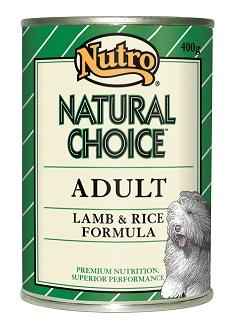 Nutro Natural Choice Lamb and Rice Cans 12 x 400g