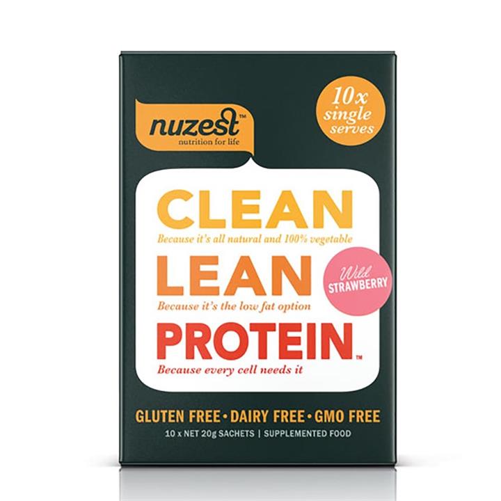 Nuzest Clean Lean Protein Box - Wild Strawberry (10 Single Sachets)