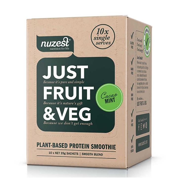 Nuzest Just Fruit & Veg Smoothie - Cacao Mint - Box