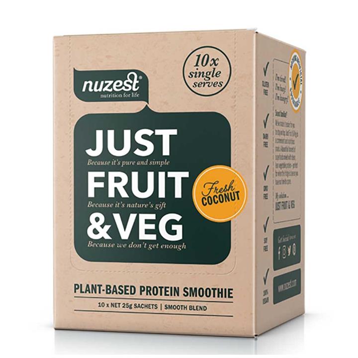 Nuzest Just Fruit & Veg Smoothie - Fresh Coconut - Box