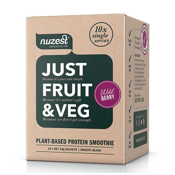 Nuzest Just Fruit & Veg Smoothie - Wild Berry - Box