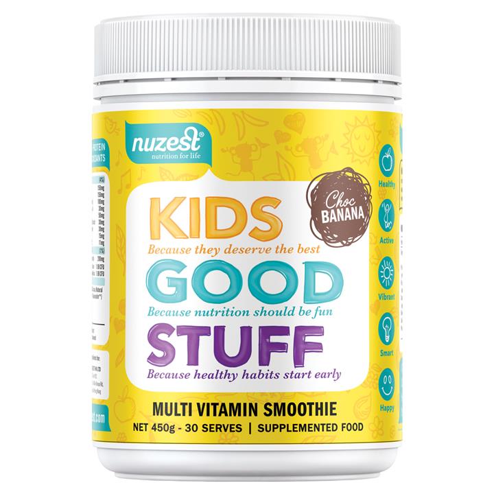 NuZest Kids Good Stuff Choc Banana 10 x 15gm Sachets