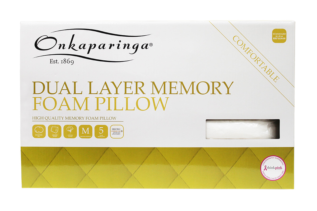 Onkaparinga Dual Layer Memory foam Pillow