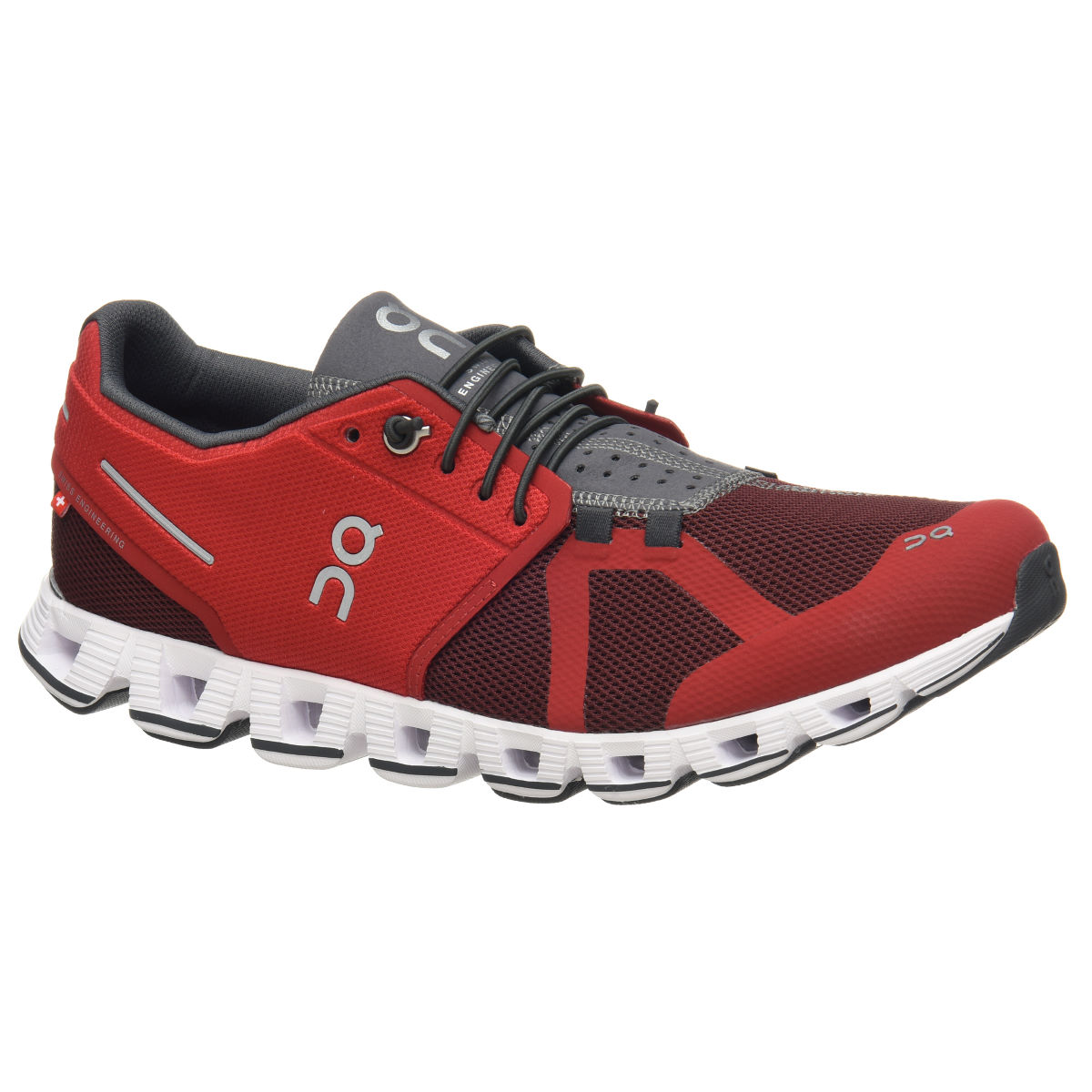 ON Running Cloud Shoes   Red/Grey UK 11 - 11.5 Red/Ox