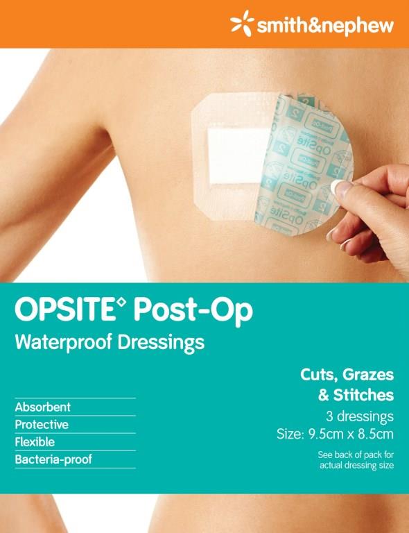 Opsite Post-Op Transparent Waterproof Dressing 9.5cm X 8.5cm X 3