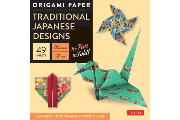 Origami Paper - Traditional Japanese Designs Large