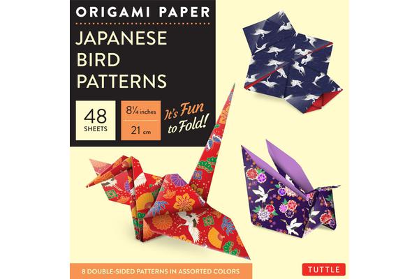 Origami Paper - Japanese Bird Patterns - 6 3/4