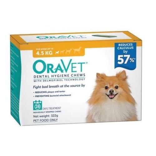 Oravet Dental Chews Extra Small up to 4.5kg 28 chews