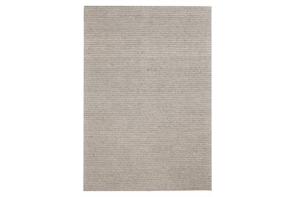 Oskar Felted Wool Striped Rug Grey 225x155cm