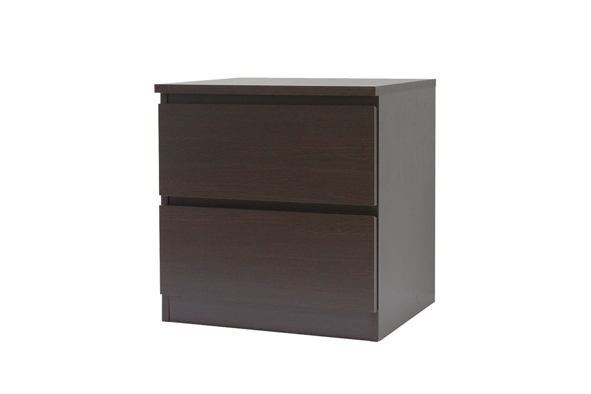 Ovela 2 Drawer Bedside Table - Maribo Collection (Dark Brown)