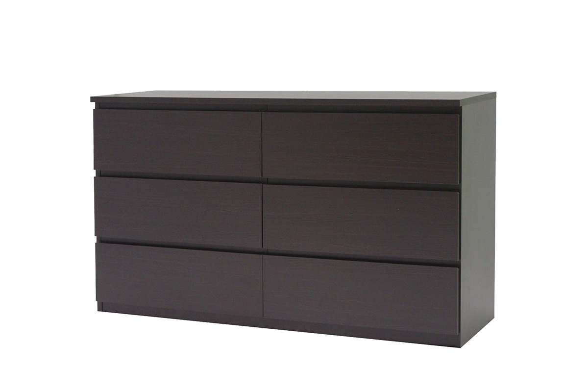 Ovela 6 Drawer Dressing Chest - Maribo Collection (Dark Brown)