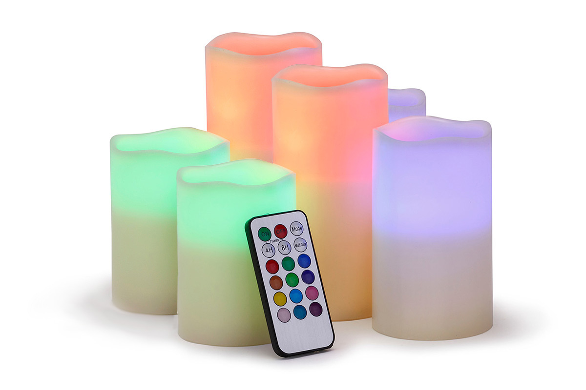 Ovela Set of 6 Colour Changing LED Candles