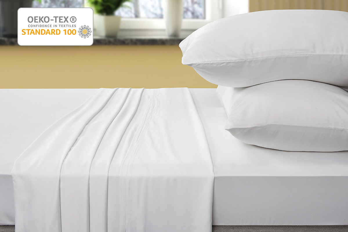 Ovela 400TC 100% Bamboo Bed Sheet Set (King Single, White)