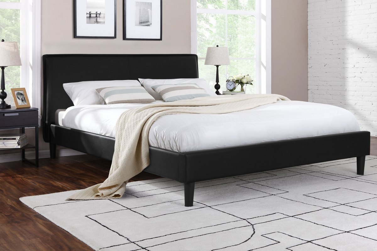 Ovela Bed Frame - Alto Collection (Black, Queen)