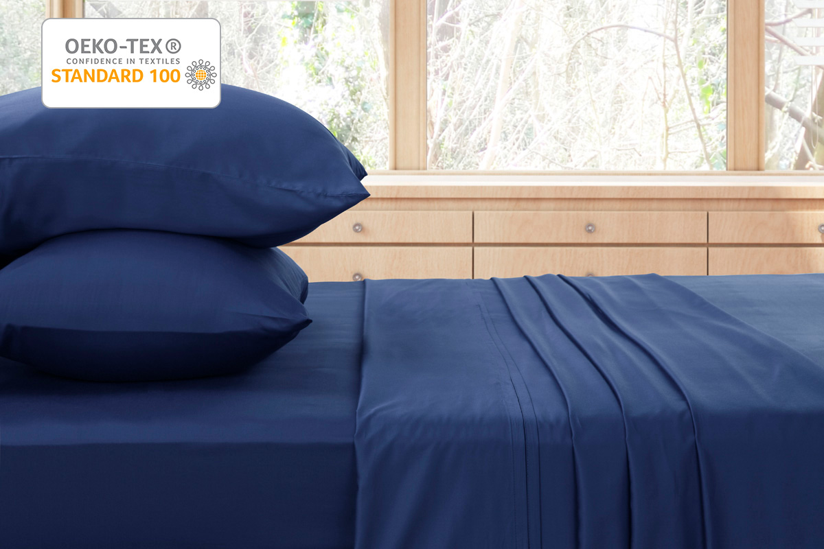 Ovela 400TC 100%  Bamboo Bed Sheet Set (King Single, Marine)