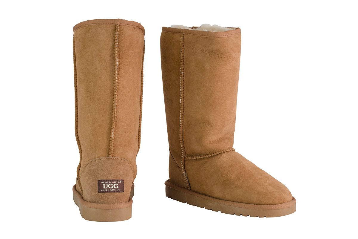 OZWEAR Connection Classic Long Ugg Boots (Chestnut, Size 5M / 6W US)