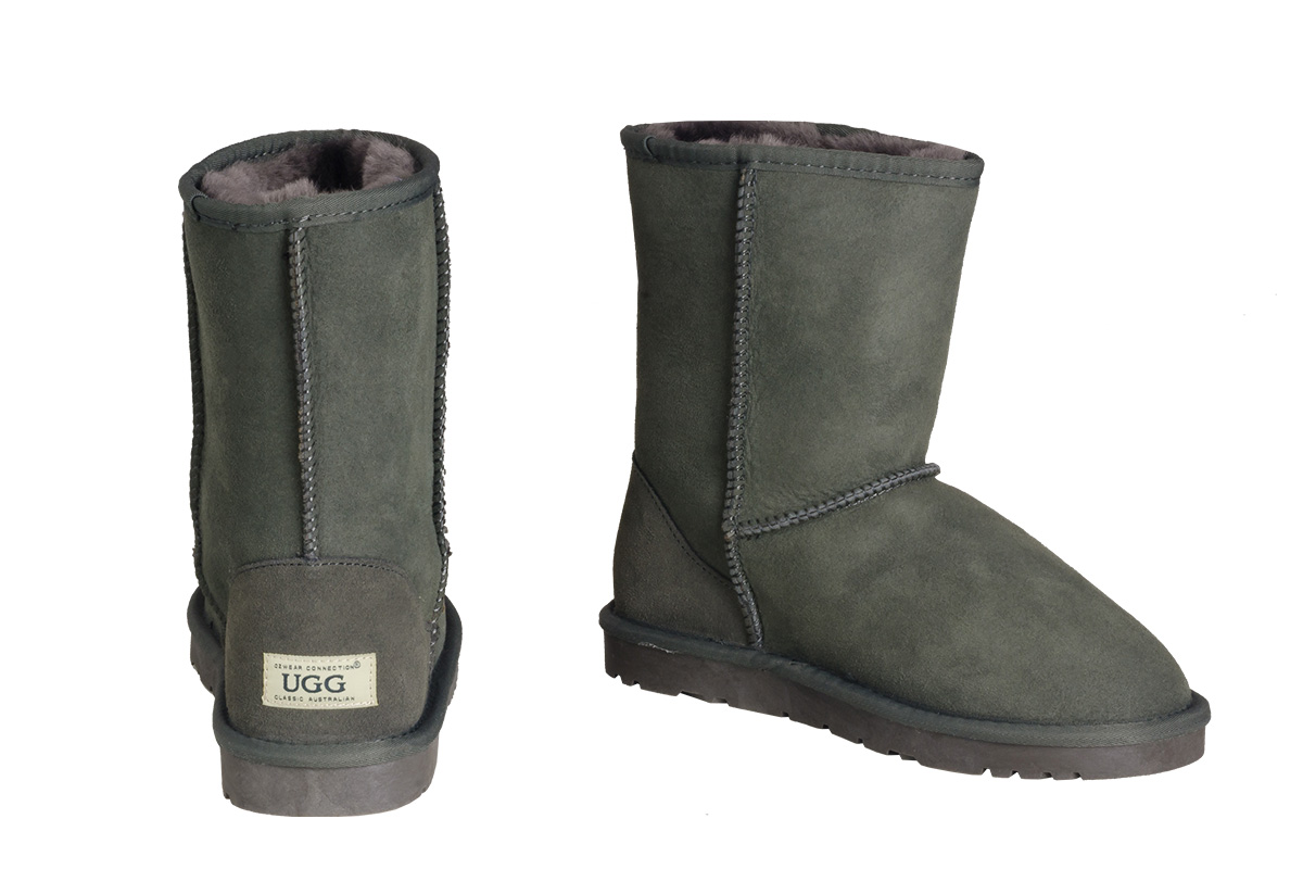 OZWEAR Connection Classic 3/4 Ugg Boots (Charcoal, Size 10M / 11W US)