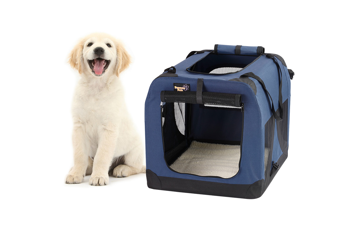 Pawever Pets Portable Soft Pet Dog Crate (Large)