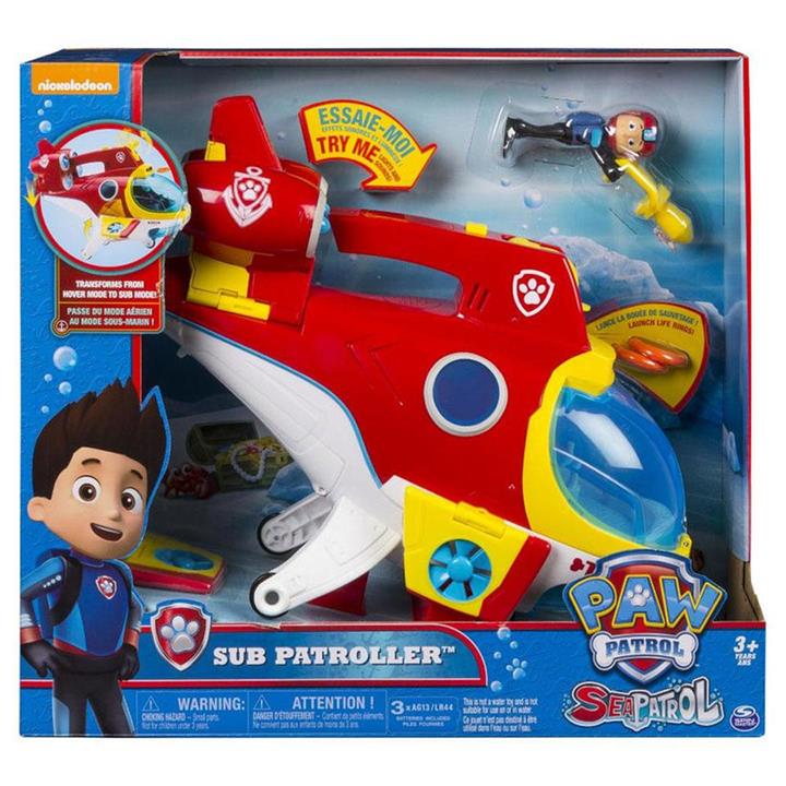 Paw Patrol Sea Patrol Sub Patroller Ryder Transforming Vehicle and Figure