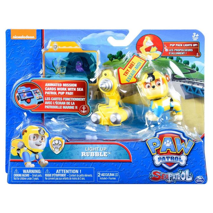 Paw Patrol Sea Patrol Light Up Rubble with Pup Pack and Mission Card