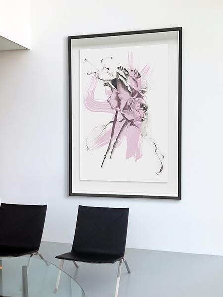 Painted Rose Strokes | Framed | Limited Edition by 4 The Love of Paris