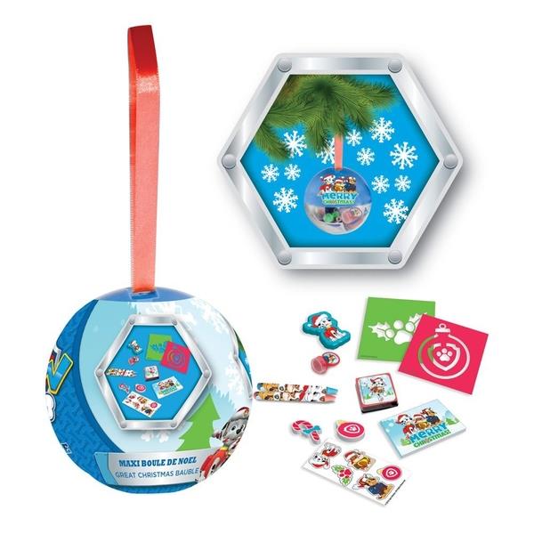 Paw Patrol Great Christmas Bauble With 18 Piece Creative Accessories K