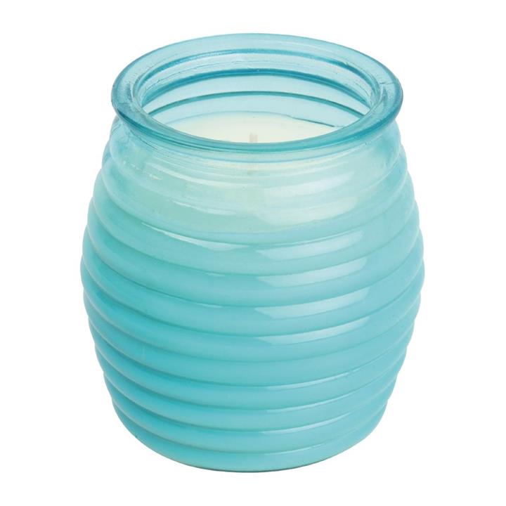 Pack of: 12 Olympia Beehive Jar Candle Blue