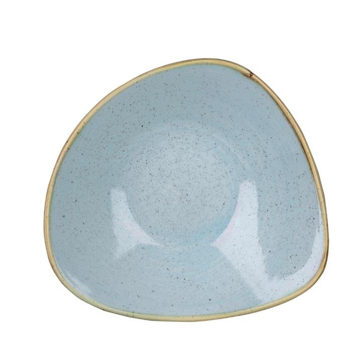 Pack of: 12 Churchill Stonecast Duck Egg Blue Triangular Bowl 153mm