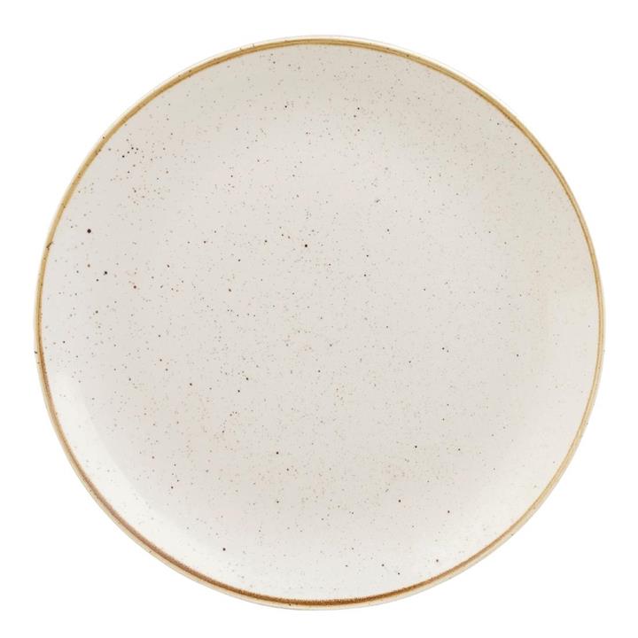 Pack of: 6 Churchill Stonecast Barley White Round Coupe Plate 324mm