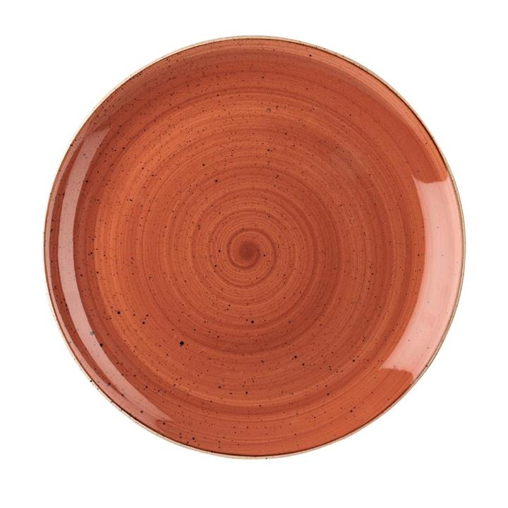 Pack of: 6 Churchill Stonecast Spiced Orange Round Coupe Plate 324mm