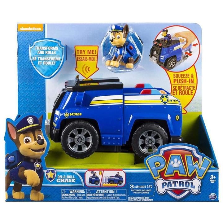 Paw Patrol On a Roll Chase Figure and Deluxe Vehicle with Sounds