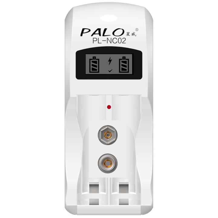 Palo C902 2 Slots Nimh Nicd Battery Charger for AA AAA 9V 6F22 Battery with LCD Display