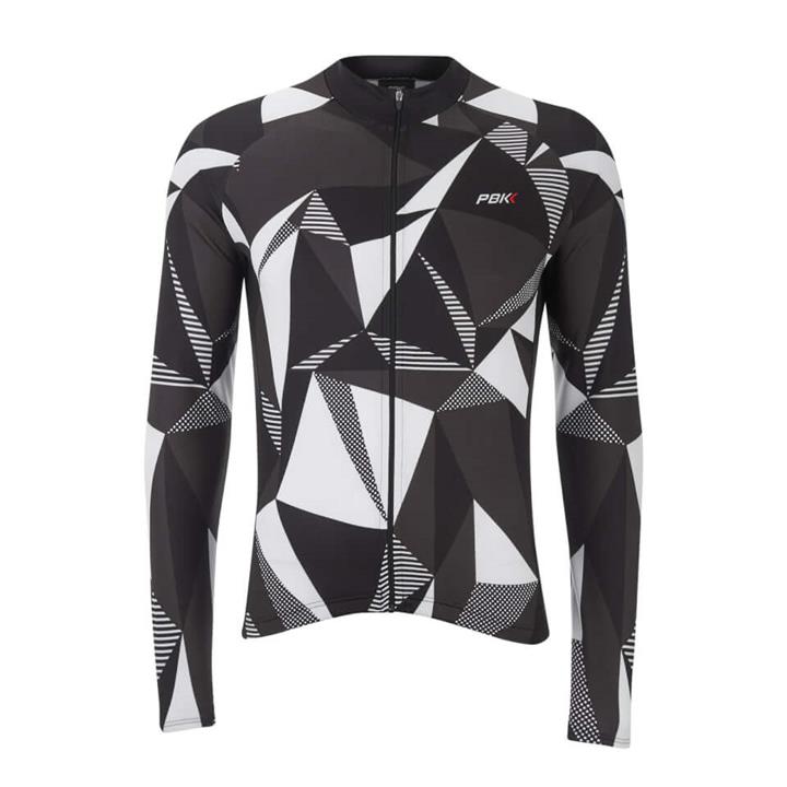 PBK Poligo Winter Roubaix Jersey - Black/White - L - Black/White