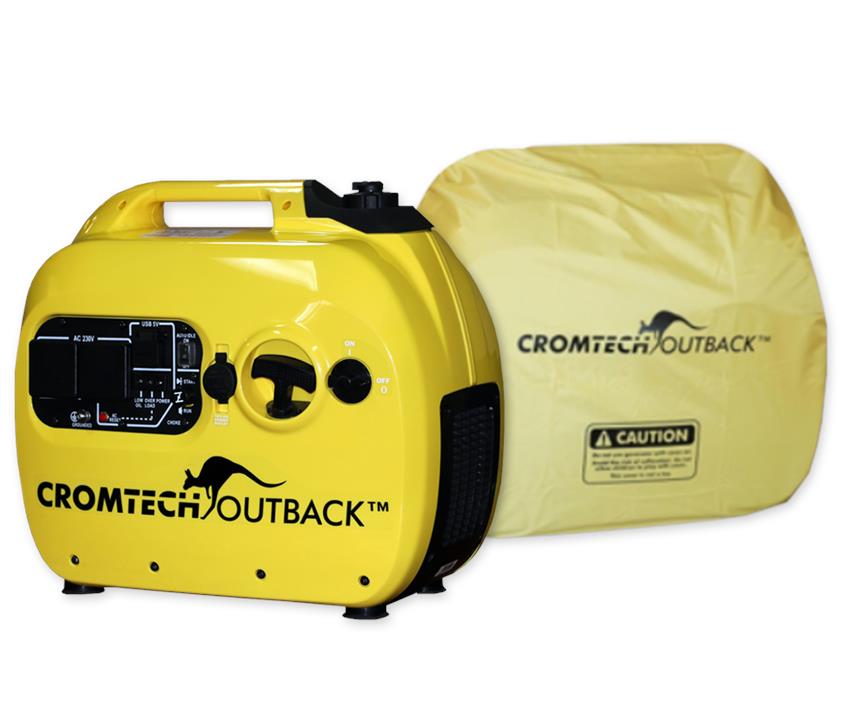 <p>Cromtech Outback 2400w Inverter Generator with Cover, 1 year...