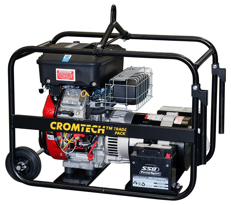 <p>Cromtech 10kVA Worksite Approved Briggs & Startton Vanguard...