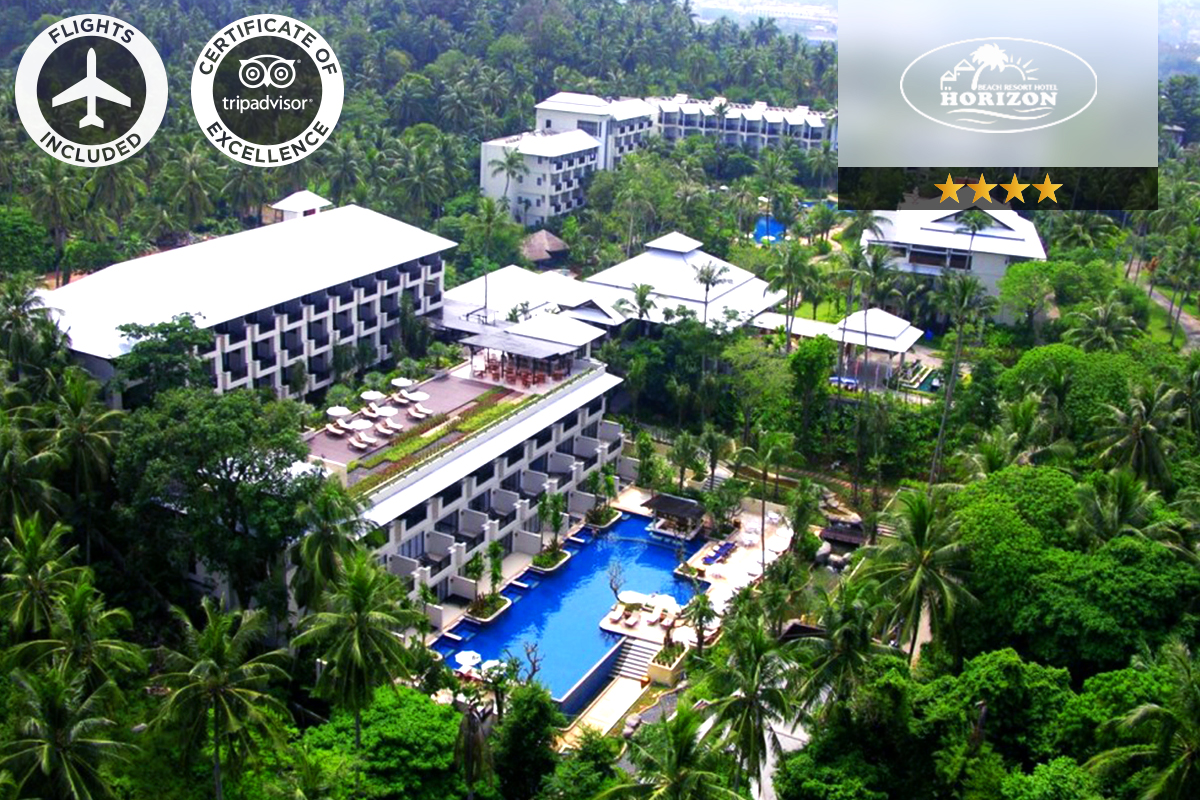 PHUKET: 8 Nights at Horizon Karon Beach Resort & Spa Including Flights For Two (PER)