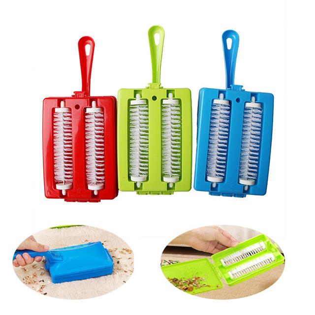 Plastic Hand-held Carpet Debris Brush Sofa Carpet Pet Hair Brush Multi-functional Dust Magnetic Brush Cleaning Tools