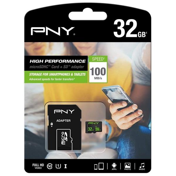 Pny High Performance Microsdhc Memory Card 32 GB Class 10 UHS-1 U1 (ne