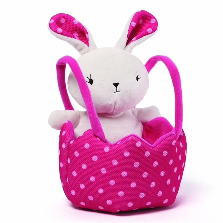 Polka Dots Easter Egg Hunting Rabbit and Basket Toy by Gund