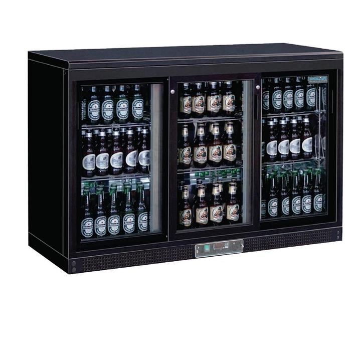 Polar Three Sliding Door Back Bar Cooler