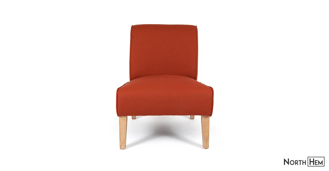 Poppy Terracotta Lounge Chair | Orange Red Accent Chair