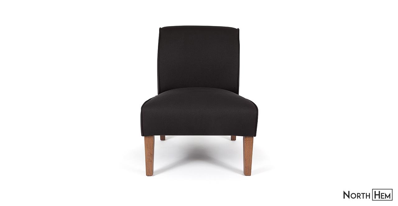 Poppy Dark Grey Lounge Chair | Grey Accent Chair