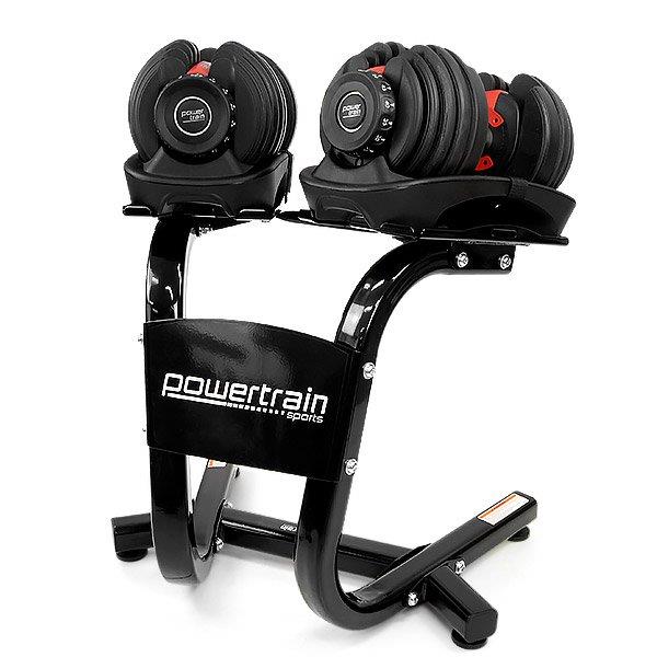 Powertrain Adjustable Dumbbell Set with Stand - 48kg