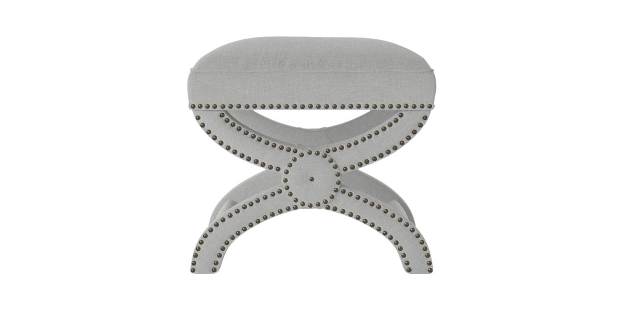 Portobello Foot Stool Ottoman Side Table Cloud Grey