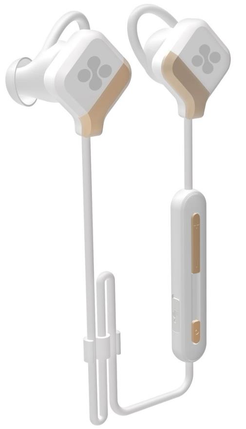 Promate Solix2 Bt Secure Fit Multi-Point Pairing Sporty Gear-Buds - White